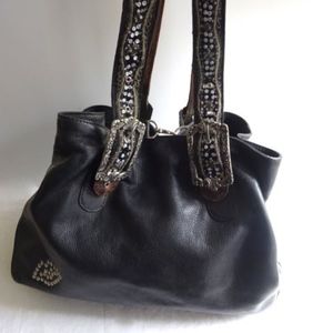 Vintage Betsey Johnson Hobo Bag, Tote, Soft Black